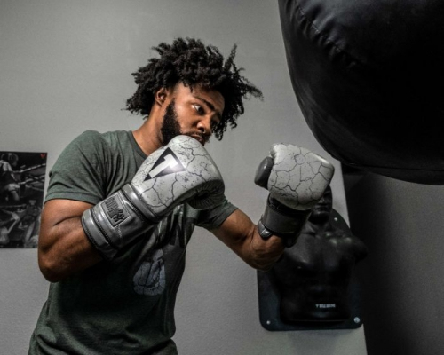 Boxing gloves TITLE Roberto Duran Stone Leather Training Gloves size