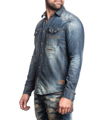 Чоловіча сорочка Affliction Gravel Roads ціна