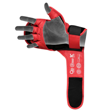 Рукавиці для ММА RDX Grappling Gloves Shooter Aura Plus T-17 Red\Black купити