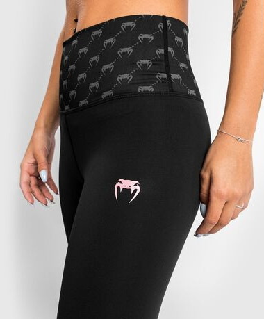 Womens Venum Monogram 7/8 Leggings Black Pink Gold photo