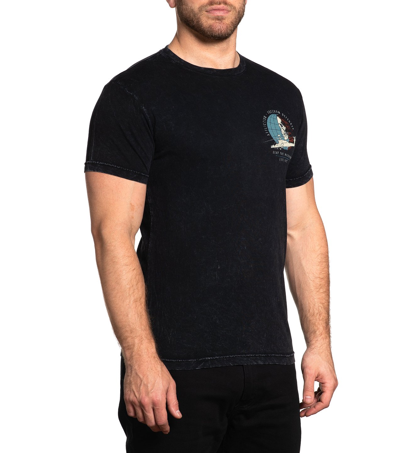 Футболка Affliction FD Whirlwind Black Lava Wash ціна