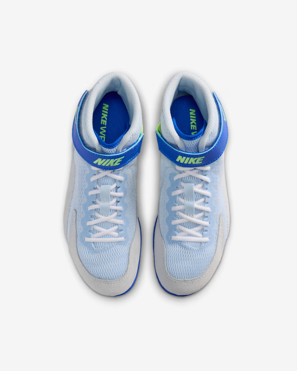 Детские борцовки Nike Youth Speedsweep VIII GS Wrestling Shoes Blue Tint Hyper Royal Lime Blast White фото