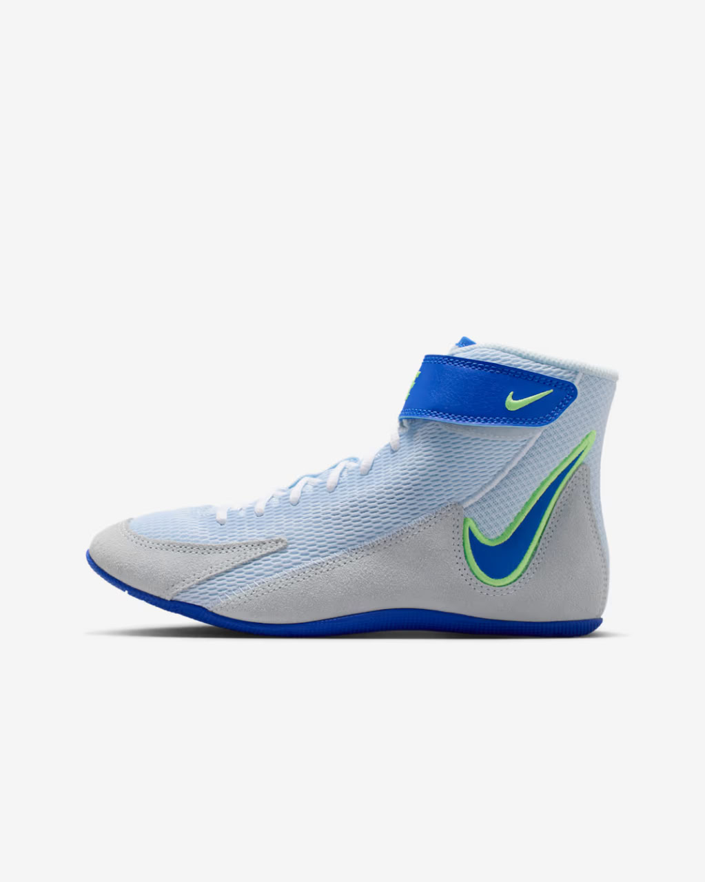 Детские борцовки Nike Youth Speedsweep VIII GS Wrestling Shoes Blue Tint Hyper Royal Lime Blast White цена