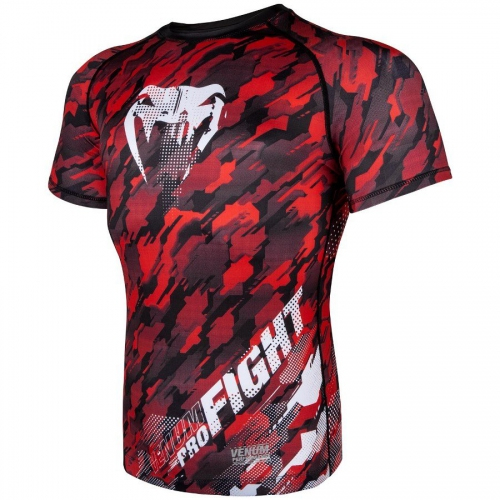 Рашгард Venum Tecmo Rashguard Short Sleeves Red цена