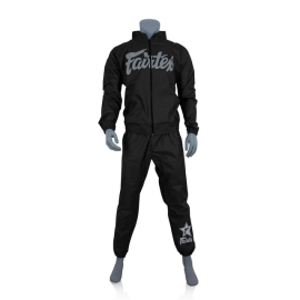 Sauna suit Fairtex VS3 Vinyl Sweat Suit Black Grey
