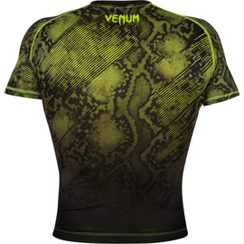 Компрессионная футболка Venum Fusion Compression T-shirt  Black Yellow  Short Sleeves, Фото № 4