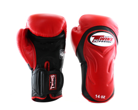 Боксерские перчатки Twins Velcro Extra Design BGVL6 Black Red
