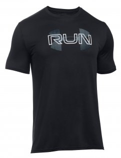 Under Armour Run Overlap T-Shirt Black photo