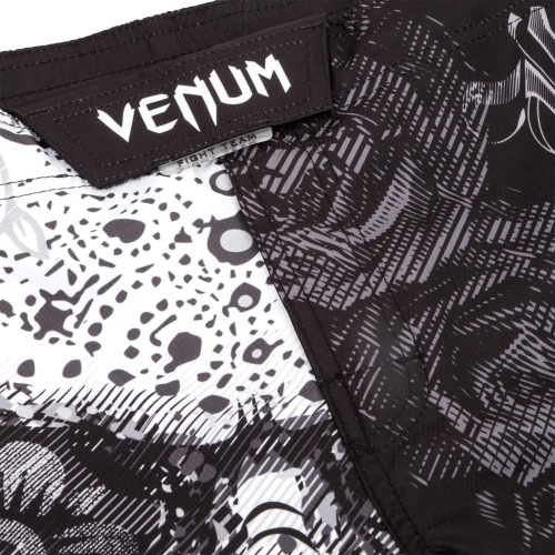 MMA shorts Venum Santa Muerte 3.0 Fightshorts Black White photo