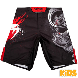Детские шорты Venum Koi 2.0 Kids Fightshorts Black White