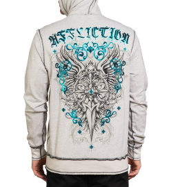 Hoodie Affliction Awakening Light Reversible Zip Hood Off White Black price