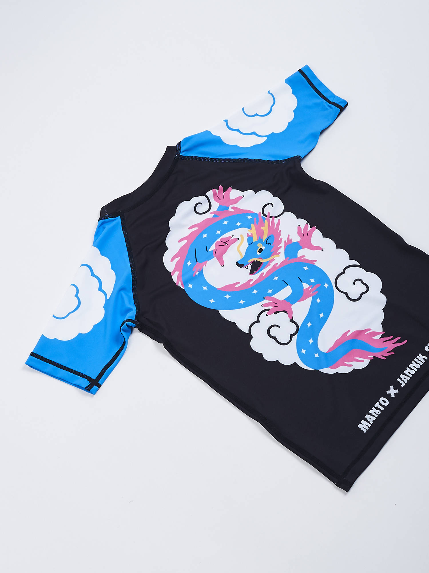Childrens rashguard MANTO Kids Rashguard Dragon Black photo