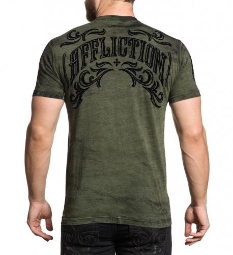 Футболка Affliction Ironside Military Green купити