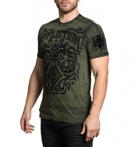 Футболка Affliction Ironside Military Green фото