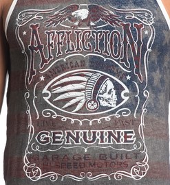 Майка Affliction Whiskey Mist Tee Charcoal Oil Stain, Фото № 4