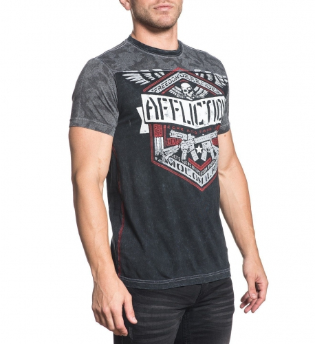 Футболка Affliction Deployed Panel SS Tee Black ціна
