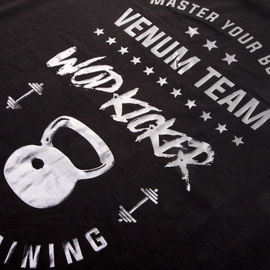 Футболка Venum Wod Kicker T-shirt Matte Black, Фото № 5