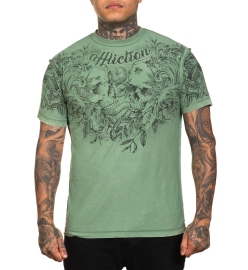 Affliction Dakota Fire Reversible Tee Oil Green Lava Wash T-shirt price