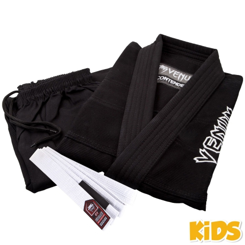 Детское кимоно Venum Contender Kids BJJ Gi Black цена