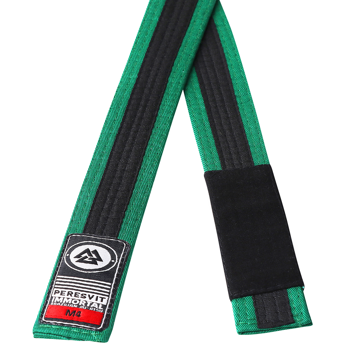 Детский пояс для кимоно Peresvit BJJ Belt Kids Green Black Stripe купить