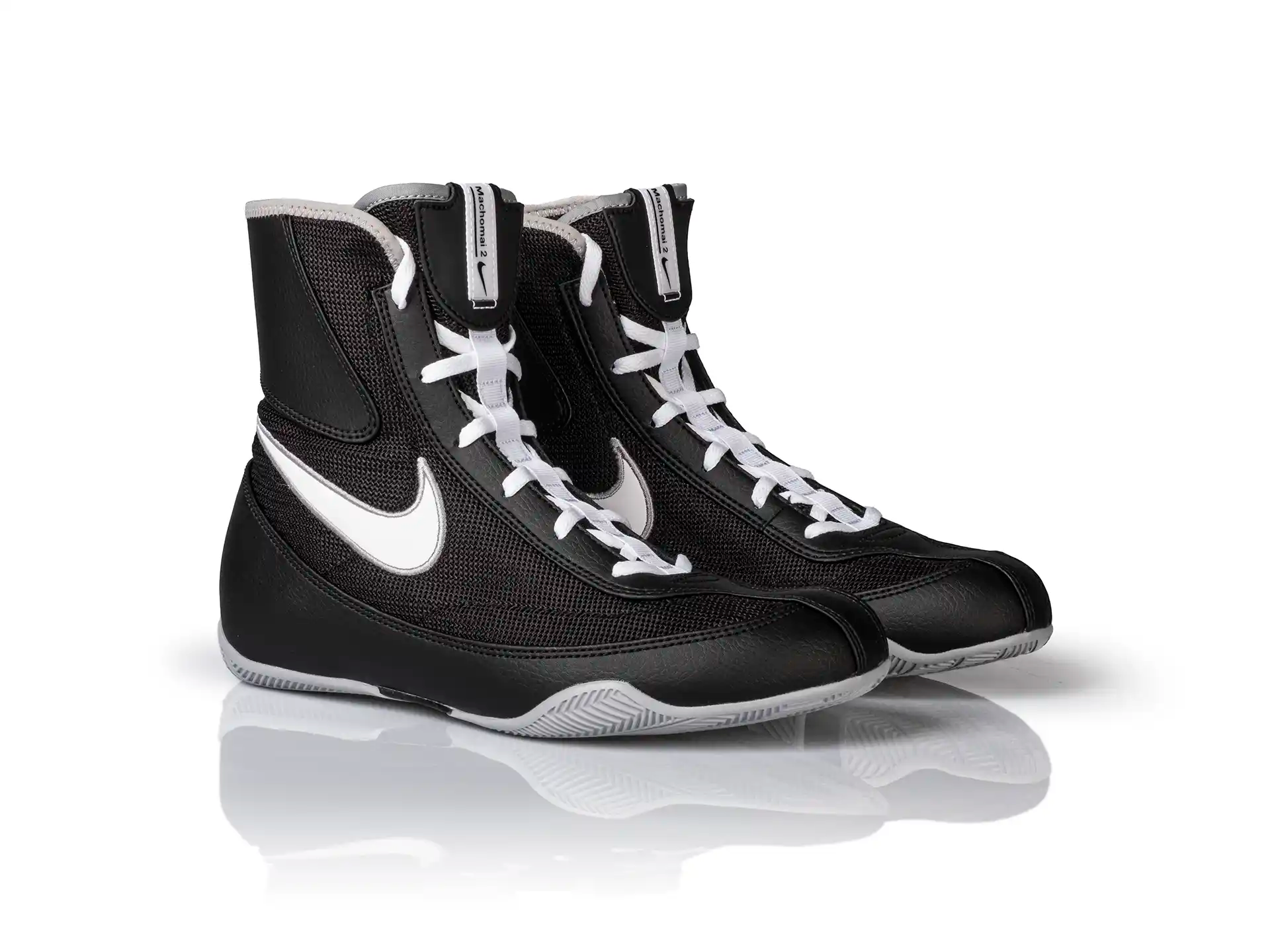 Боксерки Nike Machomai 2.0 Boxing Boots Black White-Wolf Grey