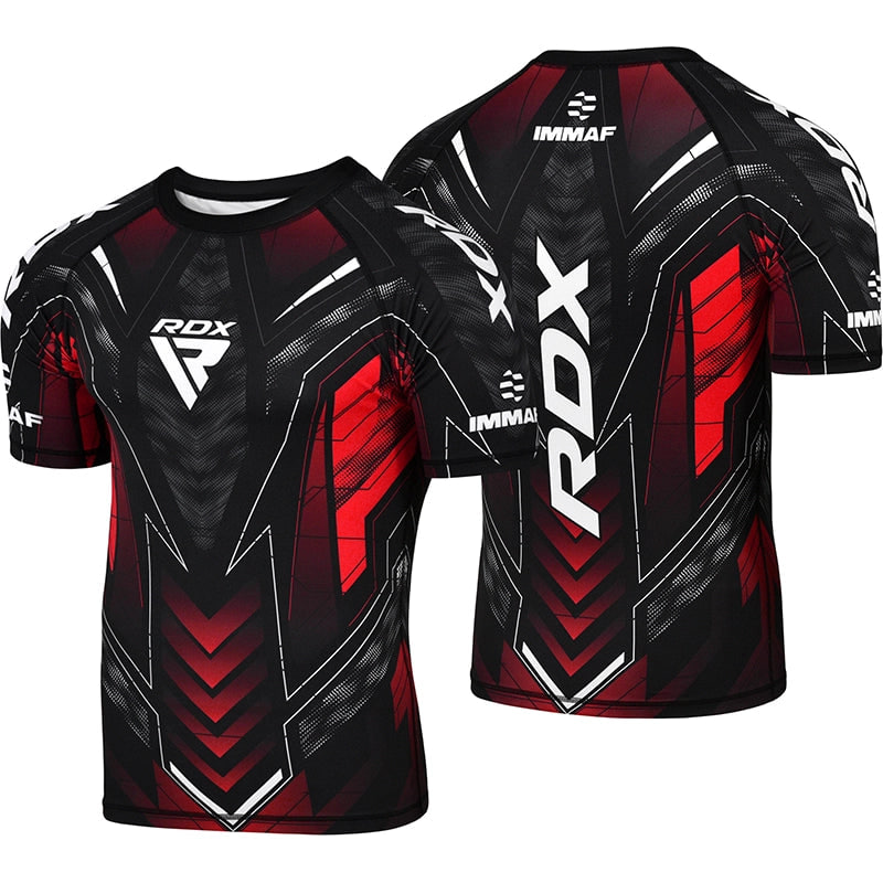 Компресійна Футболка RDX IMMAF Approved Half Sleeves Red ціна