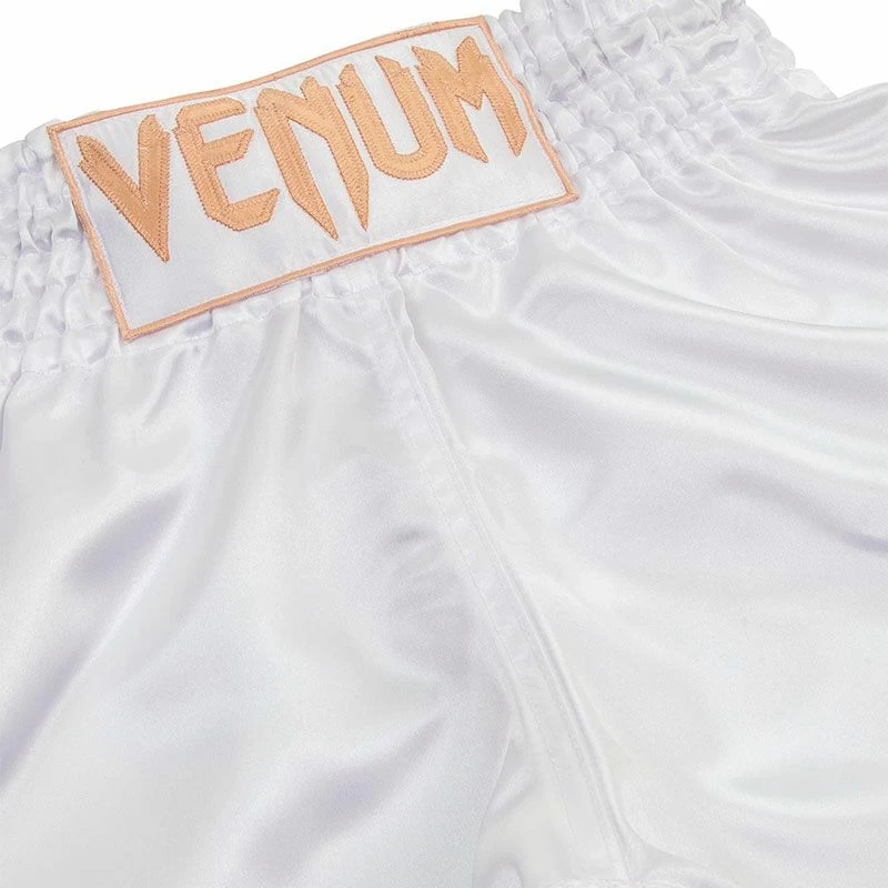Шорты для тайского бокса Venum Muay Thai Shorts Classic White Gold цена