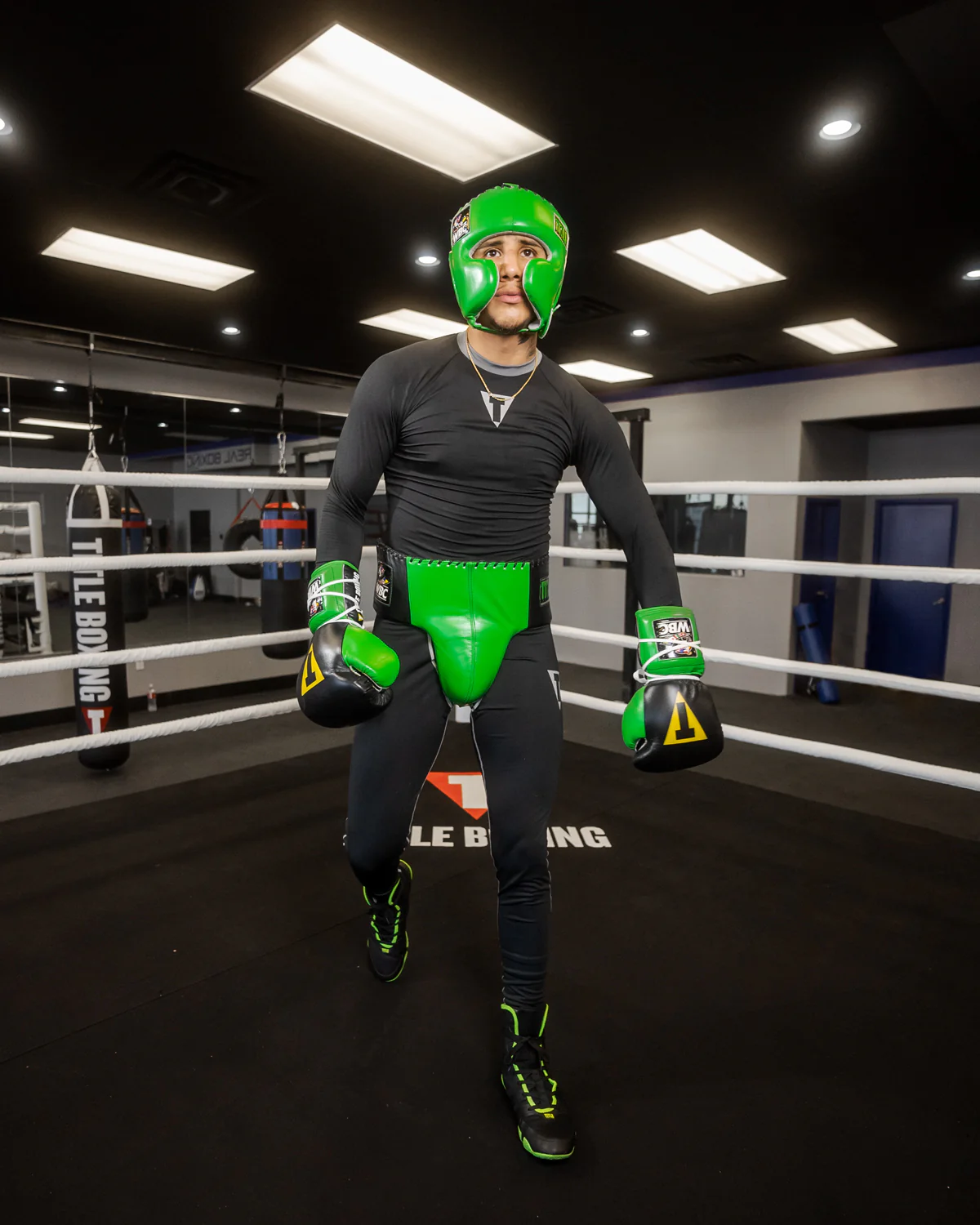 Боксерский шлем Title WBC Sparring Headgear Green купить
