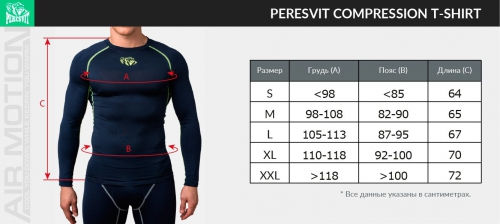 Компрессионная футболка Peresvit Air Motion Black Grey Long Sleeve, Фото № 6