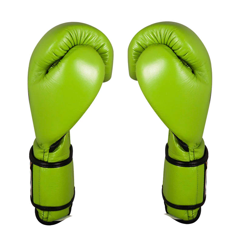 Боксерские перчатки Cleto Reyes Leather Contact Closure Gloves Green купить