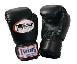 Боксерские перчатки Twins Boxing Gloves Premium Leather Black
