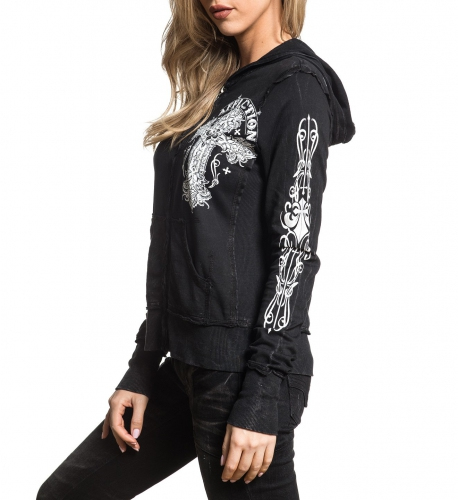 Женская толстовка Affliction Versailles Zip Hood цена
