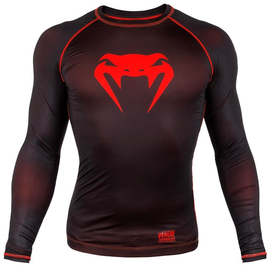 Компресійна футболка Venum Contender 3.0 Compression T-shirt Long Sleeves Black/Red