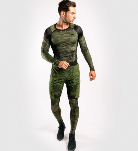 Venum Trooper Rashguard Long Sleeves Forest Camo Black photo