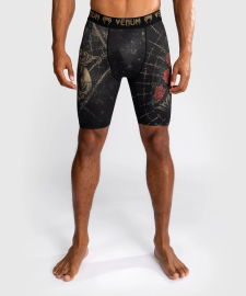 Компресійні шорти Venum Santa Muerte 5.0 Men’s Vale Tudo Shorts Deep Black Gold