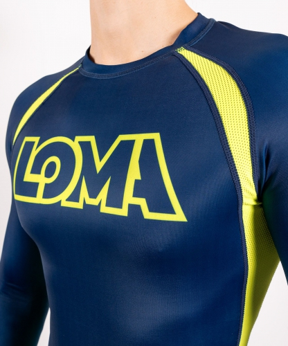 Рашгард Venum Origins Rashguard Long Sleeves Loma Edition Blue Yellow оригінал