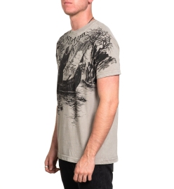 Футболка Affliction River Styx Silver Lava Wash цена