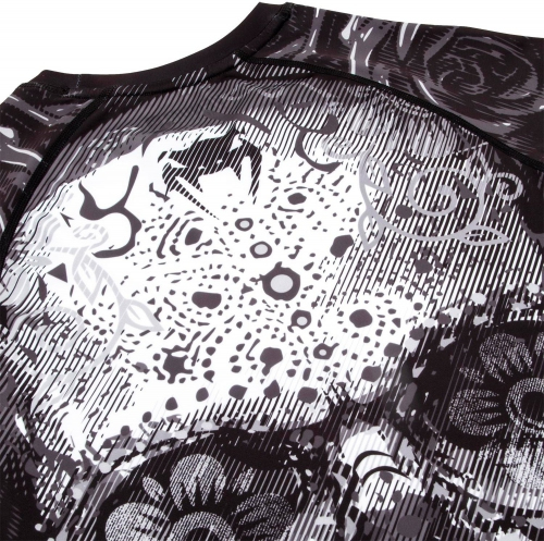 Рашгард Venum Santa Muerte 3.0 Rashguards Short Black White размер