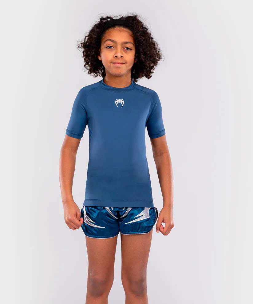 Детский рашгард Venum Contender Kids Rashguards Short Sleeves - Royal Blue купить
