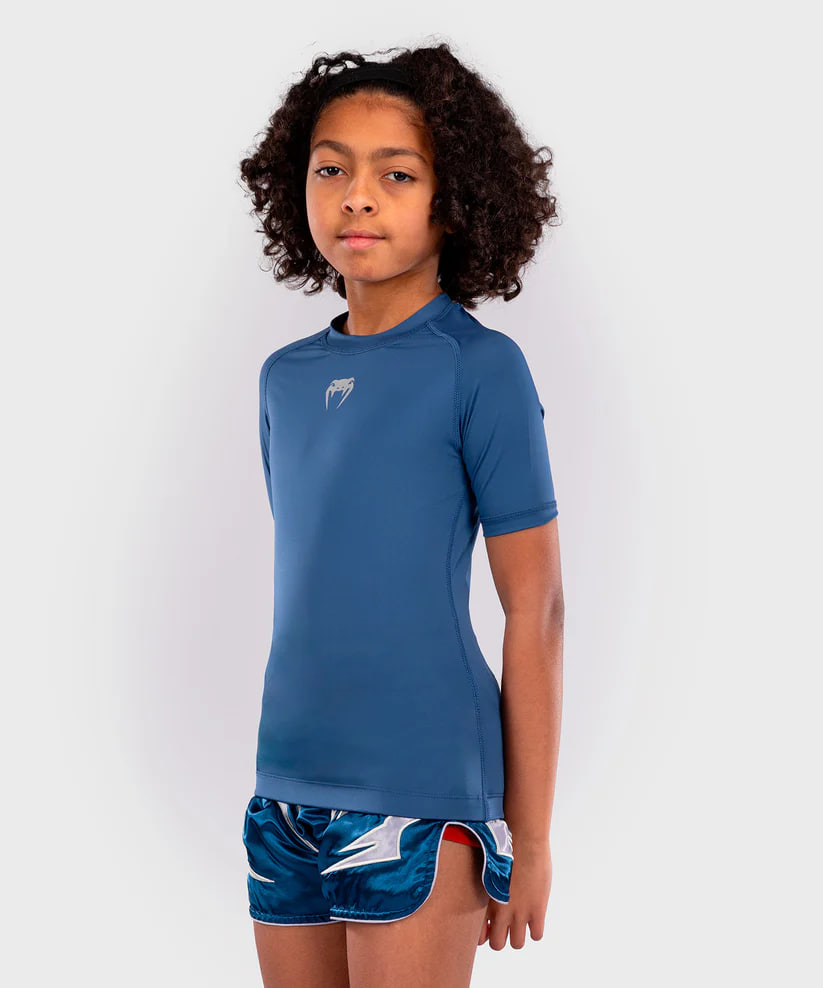 Детский рашгард Venum Contender Kids Rashguards Short Sleeves - Royal Blue фото