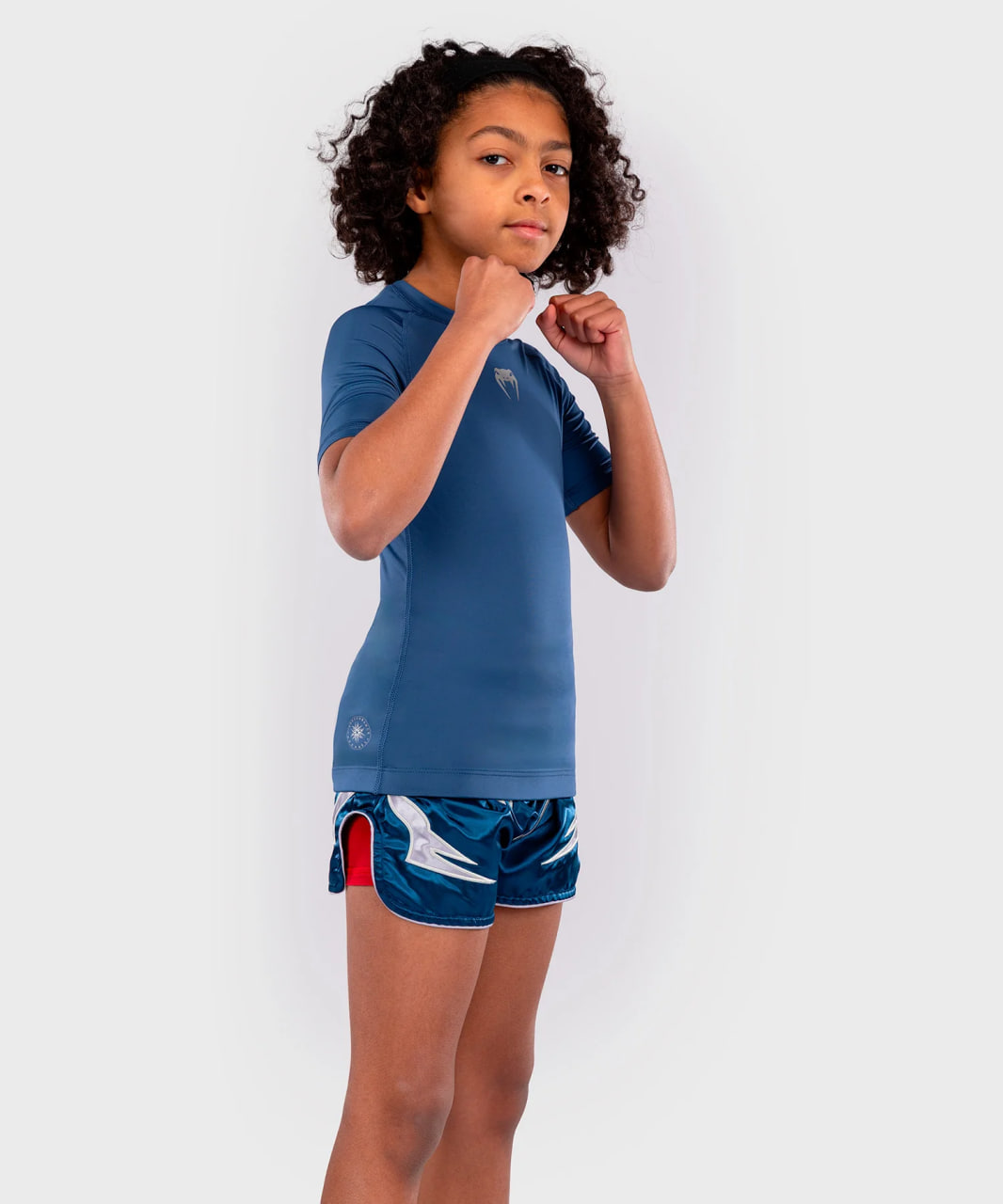 Детский рашгард Venum Contender Kids Rashguards Short Sleeves - Royal Blue где купить