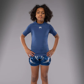 Venum Contender Kids Rashguards Short Sleeves - Royal Blue