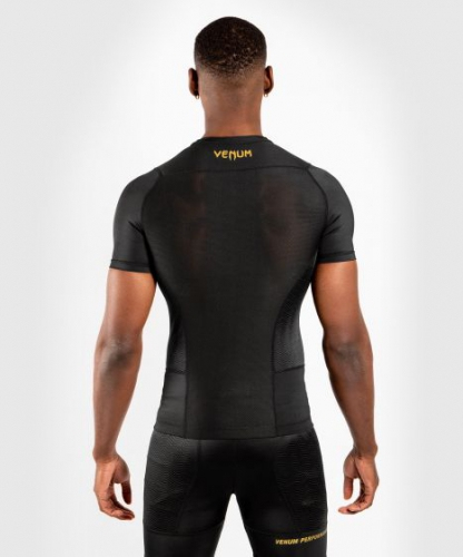 Venum G-Fit Short Sleeves Rashguard Black Gold photo