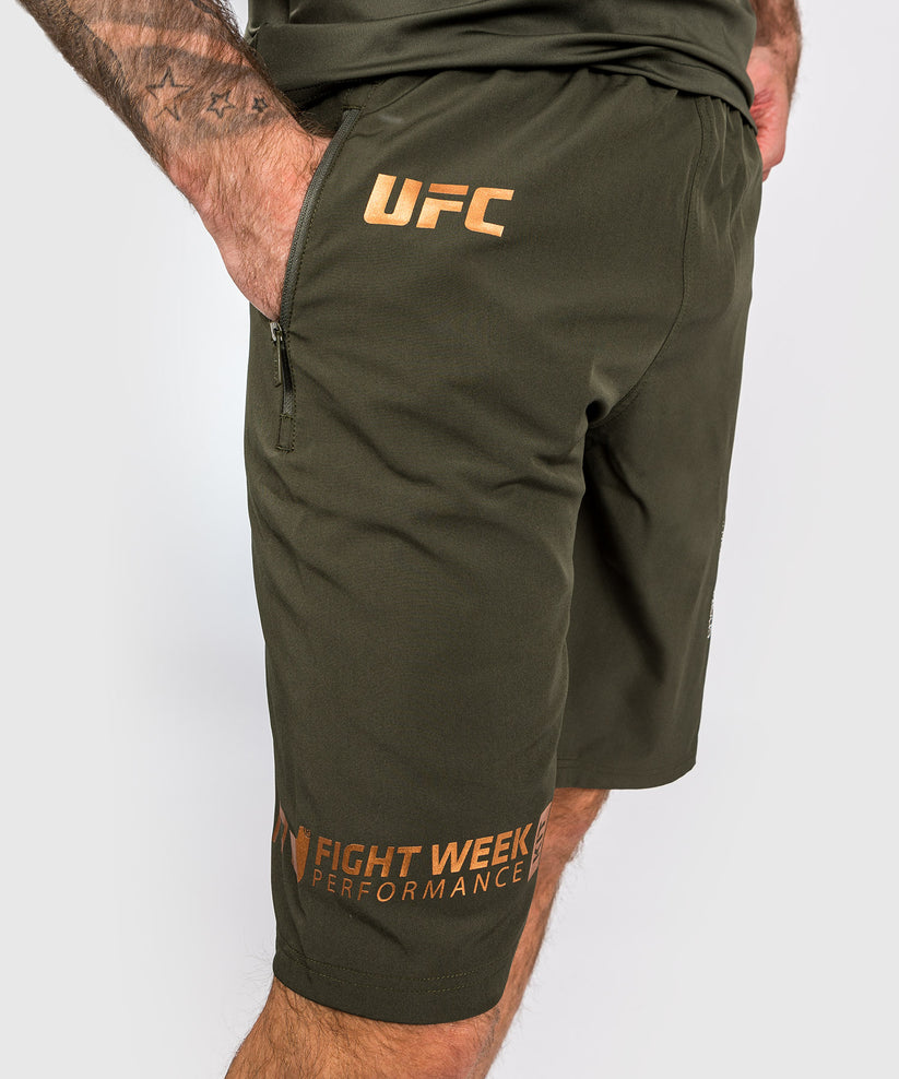 Спортивные шорты Venum UFC Adrenaline Fight Week Men’s Performance Shorts Khaki Bronze оригинал