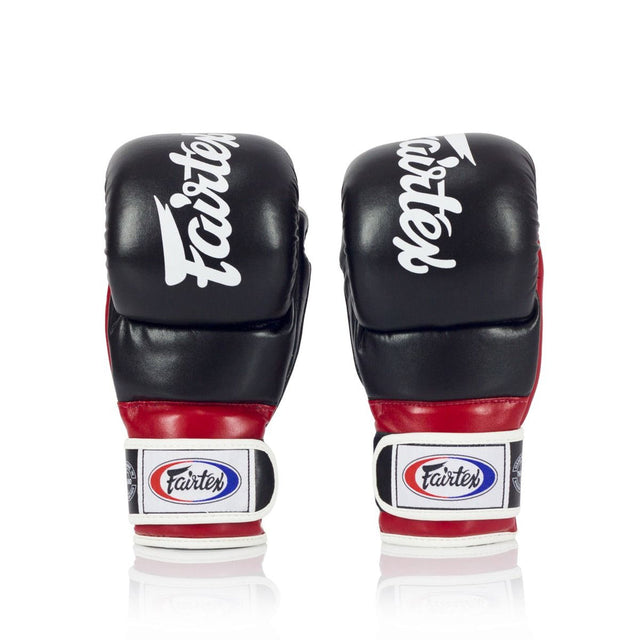 Рукавиці для ММА Fairtex FGV18 Super Sparring Gloves Black Red купити