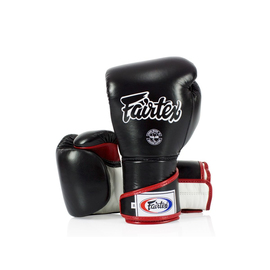 Боксерские перчатки Fairtex BGV6 Angular Sparring Boxing Gloves Black White Red
