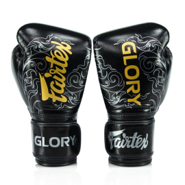 Боксерські рукавиці Fairtex X Glory Kickboxing Competition and Training Gloves BGVG3 Black Silver ціна