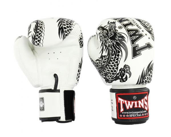 Боксерские перчатки Twins Fancy Boxing Gloves FBGVL3-49BK Black White купить