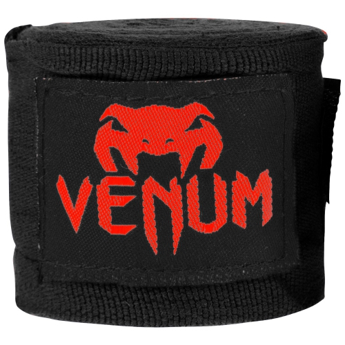 Боксерские бинты Venum Boxing Handwraps - 2.5m Black Red купити