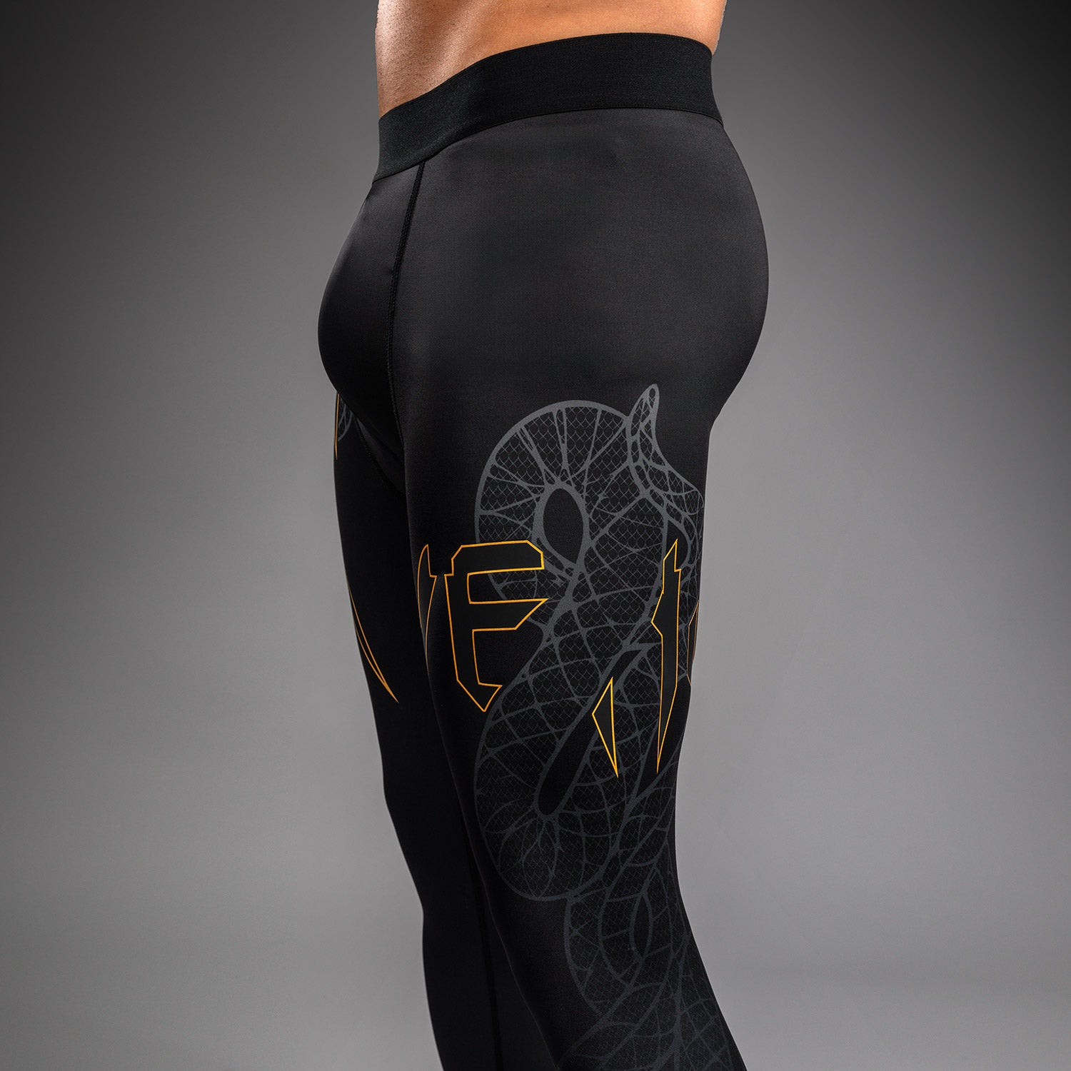 Spats Black Silver Gold leggings photo